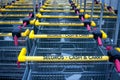 Selgros shopping carts 2 Royalty Free Stock Photo