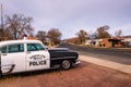 Old police car on historic route 66 in Seligman, Arizona