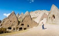 Selime and Ihlara valley in Cappadocia, Anatolia, Turkey Royalty Free Stock Photo