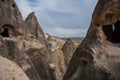 Selime Monastery in Cappadocia, Turkey. Selime is town at the end of Ihlara Valley. Green tour Royalty Free Stock Photo