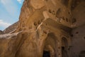 Selime Monastery in Cappadocia, Turkey. Selime is town at the end of Ihlara Valley. Monastery is one of the largest religious Royalty Free Stock Photo