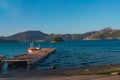 SELIMIE, MUGLA, TURKEY: View of the Promenade in Selimie village of Mugla province Royalty Free Stock Photo