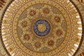 Selimiye Mosque dome ceiling interior view. Edirne, Turkey Royalty Free Stock Photo