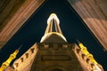 Selimiye Mosque. Minaret of Edirne Selimiye Mosque at night Royalty Free Stock Photo