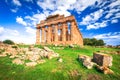 Sicily, Italy. Selinunte ancient greek ruins, Hera Temple Royalty Free Stock Photo