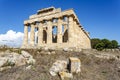 Selinunte, Ruins of the temple of Hera Temple E, Sicily, Italy Royalty Free Stock Photo