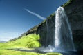Seljalandfoss waterfall in summer time Royalty Free Stock Photo