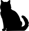 Selkirk Rex Cat Black Silhouette Generative Ai Royalty Free Stock Photo