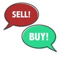 Sell and buy concept. illustraion