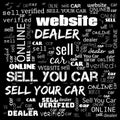 sell car word cloud use for banner, painting, motivation, web-page, website background, t-shirt & shirt printing, poster, gritting