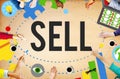 Sell Earning Money Payment Purchasing Concept