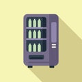 Sell juice bottle icon flat vector. Vending machine Royalty Free Stock Photo