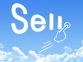 Sell message cloud shape Royalty Free Stock Photo