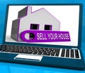 Sell Your House Home Laptop Means Property Available To Buyers