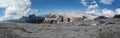 Sella group dolomites mountains of northem Italy, panoramic view from Pordoi mountain, Italy