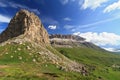 Sella mountain and Pordoi pass