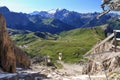 Sella pass from Sassolungo mount