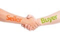Seller and Buyer shaking hands Royalty Free Stock Photo