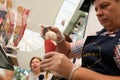 Almaty / Kazakhstan - 08.08.2018 : Shopping stalls selling ice cream with different fillings and flavors