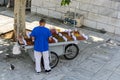 A seller of nuts and sweets in Athens