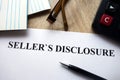 Seller`s disclosure statement Royalty Free Stock Photo