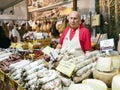 Seller of salami, hams and Italian cheeses