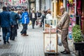 Seller of stuffed meatballs on istiklal street