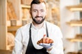 Seller in the bread store Royalty Free Stock Photo