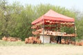 Sellers of wicker baskets