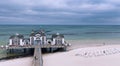 Sellin, Germany. A historic pier in a seaside town on the island of RÃÂ¼gen. Baltic coast. May 2019