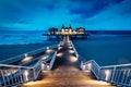 Sellin pier, Ruegen island, Germany at night