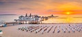 Sellin Pier at sunrise, Baltic Sea, Germany Royalty Free Stock Photo