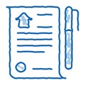 Selling Buying Agreement doodle icon hand drawn illustration