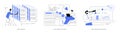 Selling database abstract concept vector illustrations.