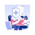 Selling insurance isolated concept vector illustration.