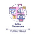 Selling photography concept icon Royalty Free Stock Photo