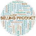 Selling Product word cloud create with text only.