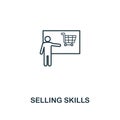 Selling Skills icon. Thin outline creativeSelling Skills design from soft skills collection. Web design, apps, software