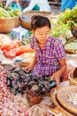 Selling spices and herbs, Bagan, Myanmar