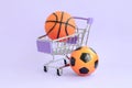 Selling sports equipment. predictions for matches. sports betting Royalty Free Stock Photo