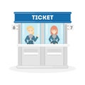 Selling tickets illustration. Royalty Free Stock Photo