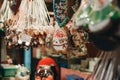 Selling traditional handmade gingerbread at the Christmas market in Berlin