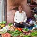 Selling vegetables from home, India Royalty Free Stock Photo