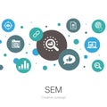 SEM trendy circle template with simple Royalty Free Stock Photo