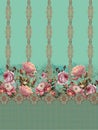 Flowers roses romantic baroque gold