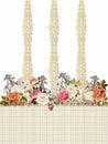 Flowers colors romantic baroque gold embroidery