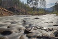 Sema Mountain river, Altai Republic, Russia Royalty Free Stock Photo