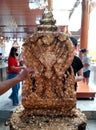 Sema - the stone boundary marker of a temple. Wat Rai Khing temple, Thailand