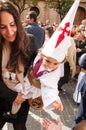 Semana Santa in Sevilla - kids asking for sweets