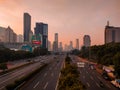 Semanggi Interchange on Sunday morning in Jakarta Royalty Free Stock Photo
